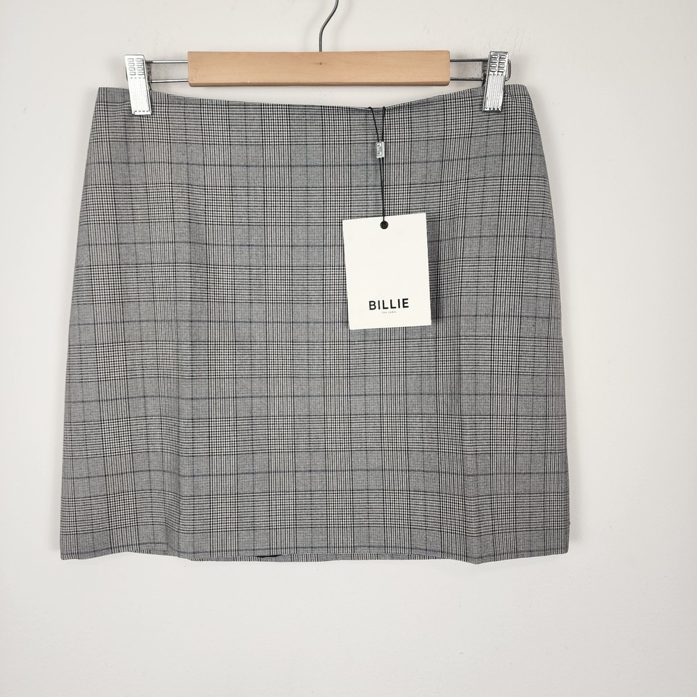 Billie the Label Eva Kensington Gray Plaid Mini Skirt Women's Size 6